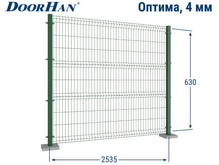Купить 3D заборную секцию ДорХан 2535×630 мм в Волгограде от 1126 руб.